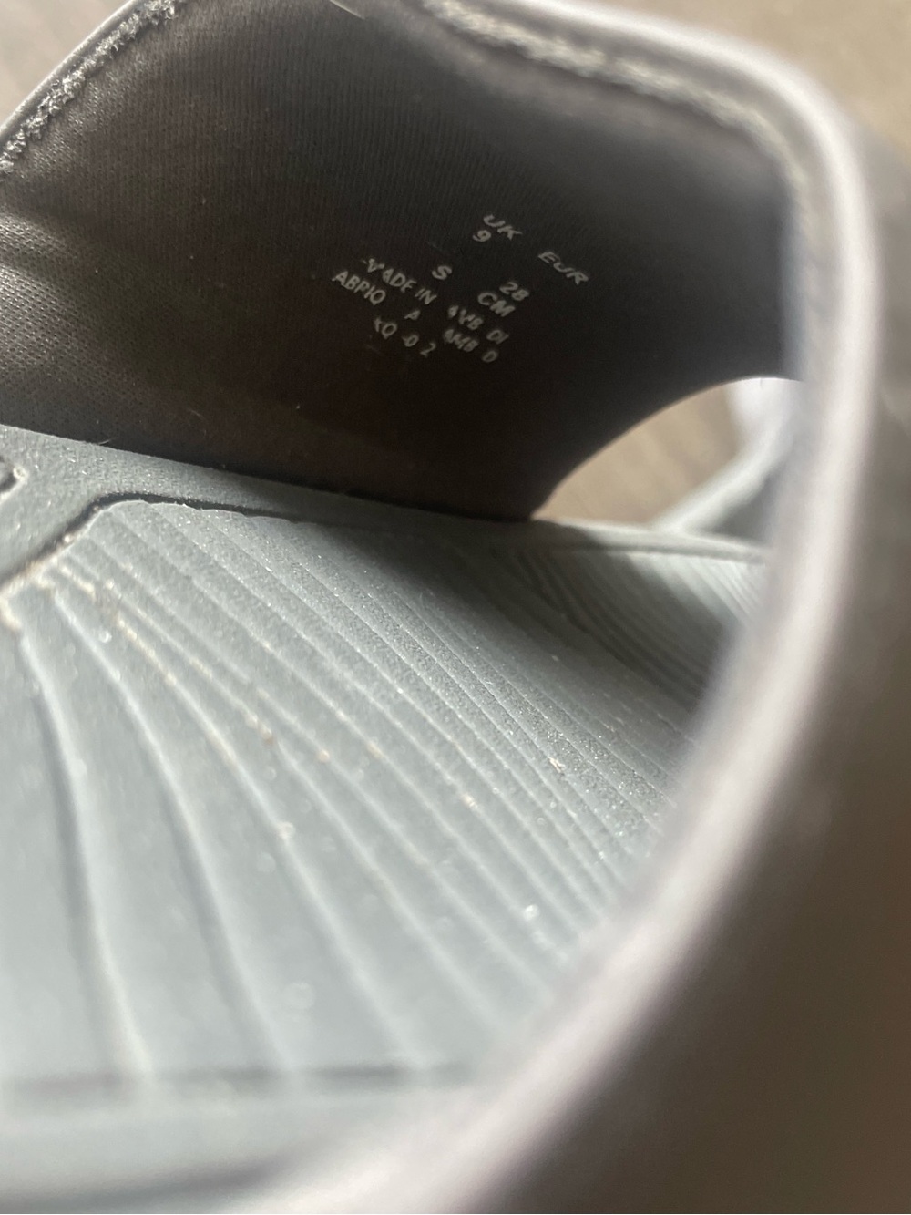 Puma Light Gray Slides with Blue Accent - Picture 3 of 4